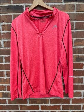 HEAD Red-Pink Athletic Pullover with Subtle Logo